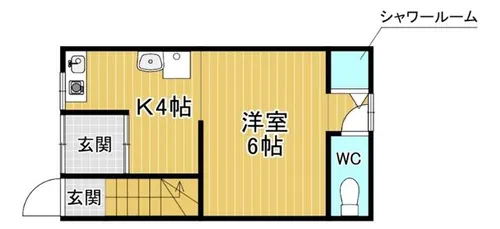 滝山アパート【104号室】の間取り