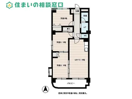 愛知県岡崎市上佐々木町字伝左【マンション】の間取り
