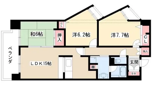 井清寿マンション【6階】の間取り