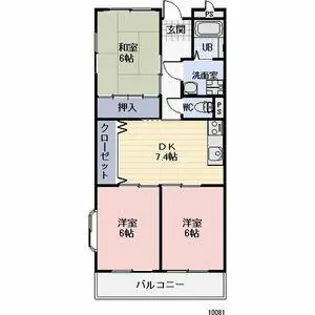 WING1号館【2階】の間取り