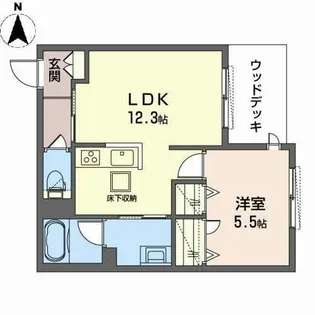 シャーメゾン アミコート【0103号室】の間取り