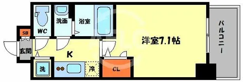 クレストタップ京橋【2階】の間取り