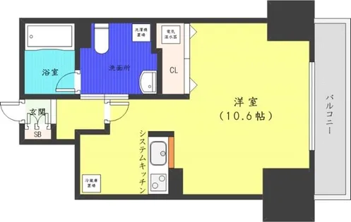 レジディア大通西【9階】の間取り