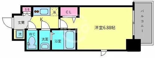 フォーリアライズ玉造フェリス【2階】の間取り