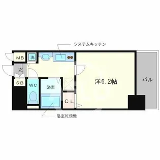 プレサンス難波幸町【5階】の間取り