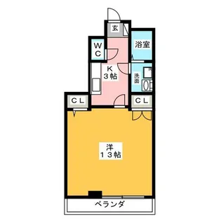 1Kの間取り画像