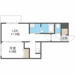 ブランシャールEK琴似【4階】の間取り