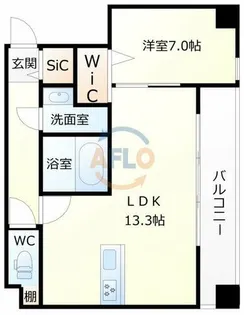 ル・モベイ天神橋【5階】の間取り