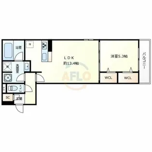 クラシスト東粉浜EAST【2階】の間取り