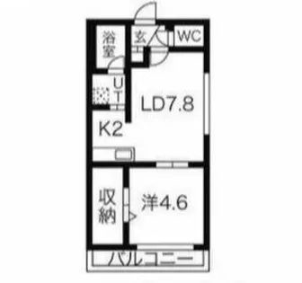 カーサ北3条【4階】の間取り