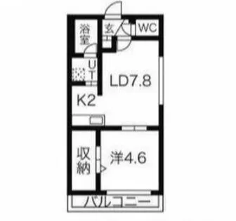 カーサ北3条【4階】の間取り