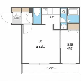アスパイア琴似【4階】の間取り
