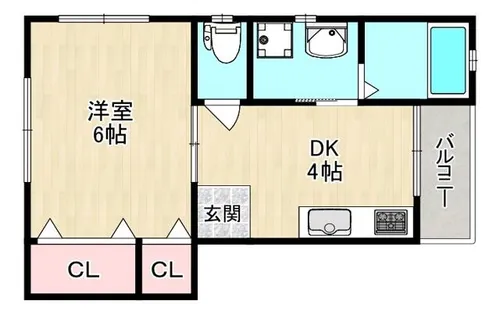 大阪府大阪市旭区高殿1丁目【アパート】の間取り