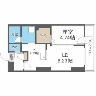 S-RESIDENCE近代美術館前【4階】の間取り
