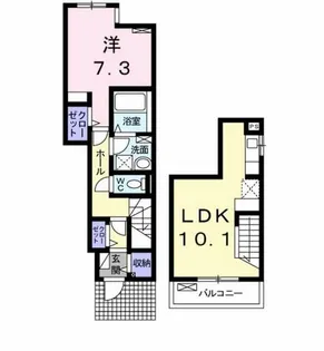 ラヴィエベル【1階】の間取り