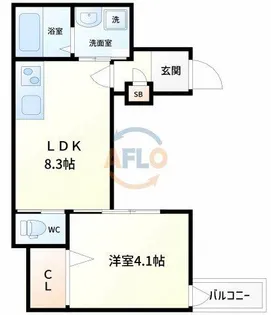 アーバンヴィラ塚本【1階】の間取り