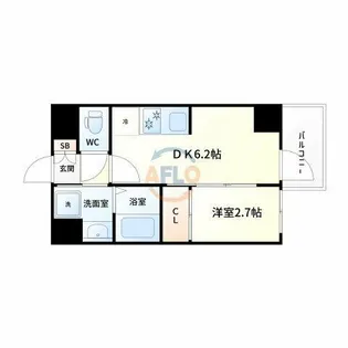 セレニテ新大阪グランデ ミリュー【11階】の間取り