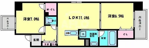 CITY SPIRE日本橋高津【10階】の間取り