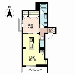 シャーメゾン 姫路R【2階】の間取り