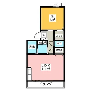 セジュール和幸 D【1階】の間取り