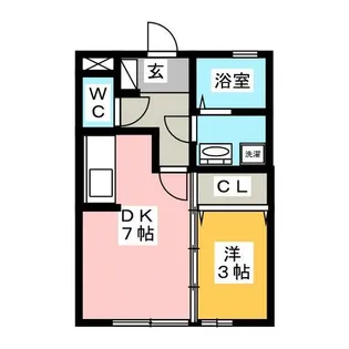 フォンテーヌⅠ【1階】の間取り