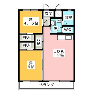 三宅山ハイツ【6階】の間取り