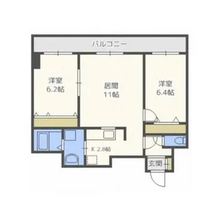 グレイスコート桑園【3階】の間取り