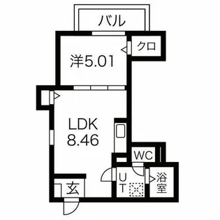 F+style西取石3号館【303号室】の間取り