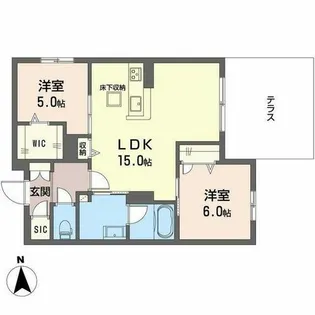 パルク ブリーゼII【1階】の間取り