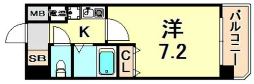 エスリード三宮【3階】の間取り