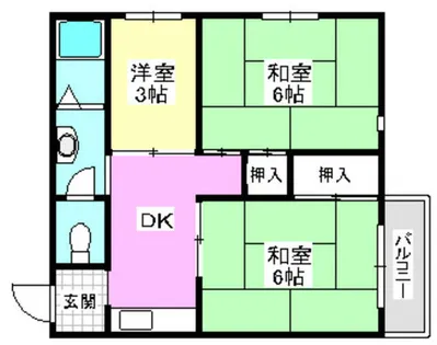 オークヴィラ1号【3D号室】の間取り