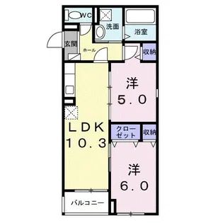 ヒカルサ西宮浜甲子園サウス【3階】の間取り