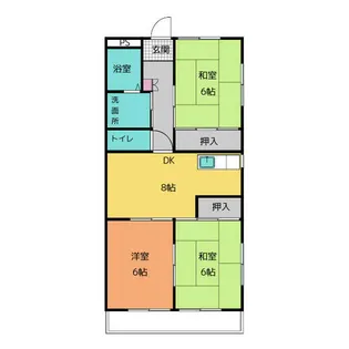 エスポワール中嶋 南棟【2階】の間取り