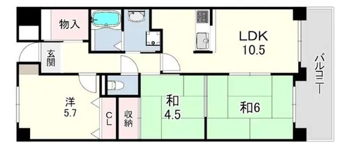 ハートランド甲南【7階】の間取り