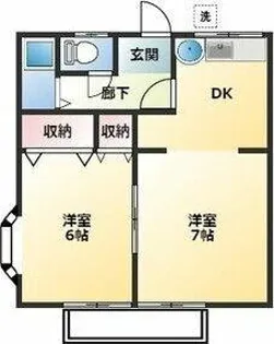 市野コーポ【2階】の間取り