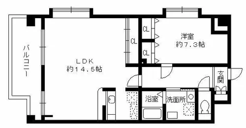 ラピスラズリ桜坂【7階】の間取り