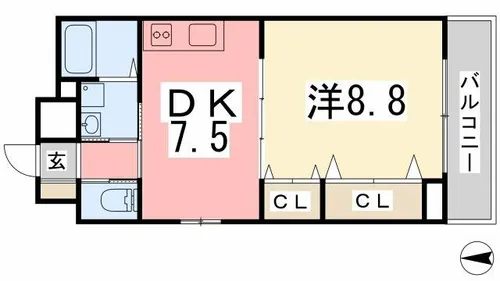 リッチ・キャッスルⅠ【402号室】の間取り