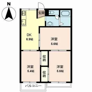 ROGOハイツ【2階】の間取り