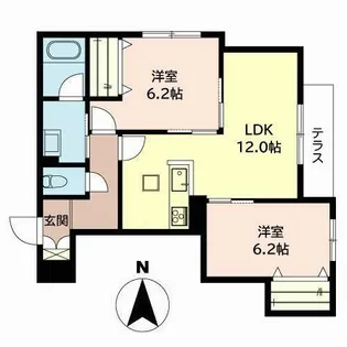 プレジール【1階】の間取り