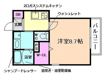 メゾン・ド・西梅田【1階】の間取り