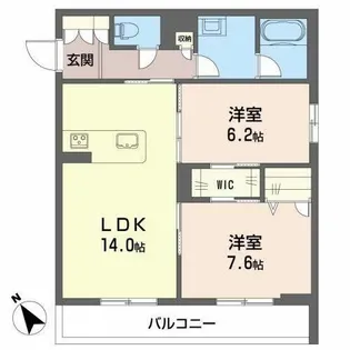 Fleur du Lac【0201号室】の間取り