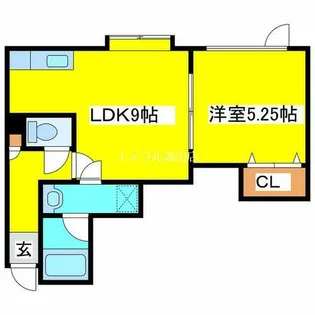 カルムヒルズⅡ【105号室】の間取り