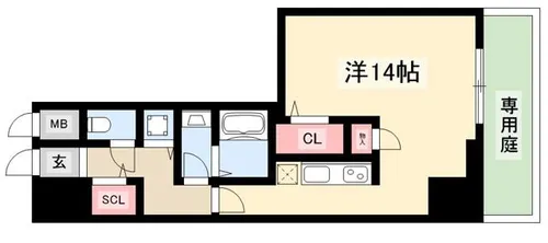 1Rの間取り画像