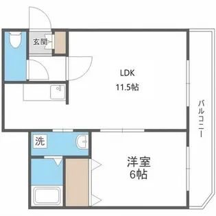 クラリス琴似【1階】の間取り