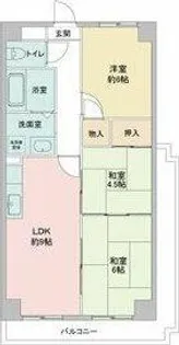 レジディア日比野【8階】の間取り