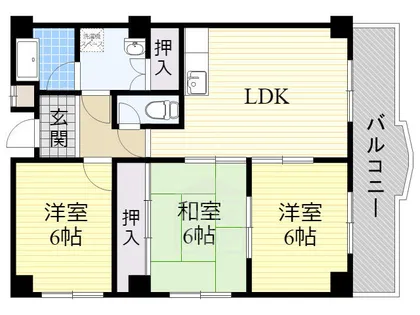 ロイヤルハイツ千里【4階】の間取り