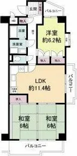 レジデンス代官町スクエア(旧グランカーサ代官町)【10階】の間取り