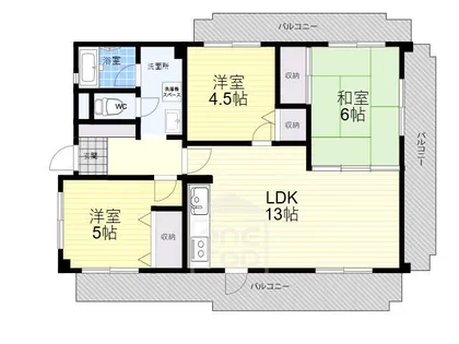 ピアタウン【4階】の間取り