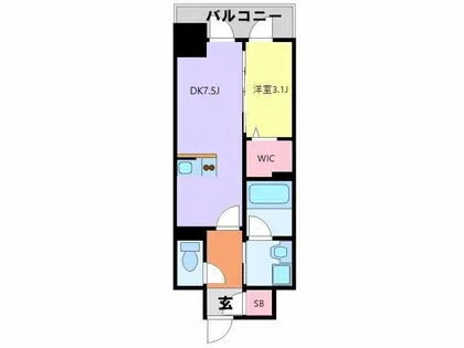 プレジデンスざ旦過【10階】の間取り