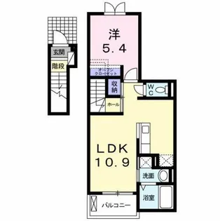 オーブアビタシオン【2階】の間取り